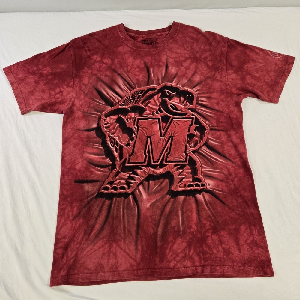 University of Maryland Terrapins Tshirt The Mountain Tie Dye Terps Red Size Med
